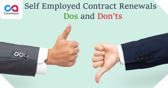 Self Employed Contract Renewals